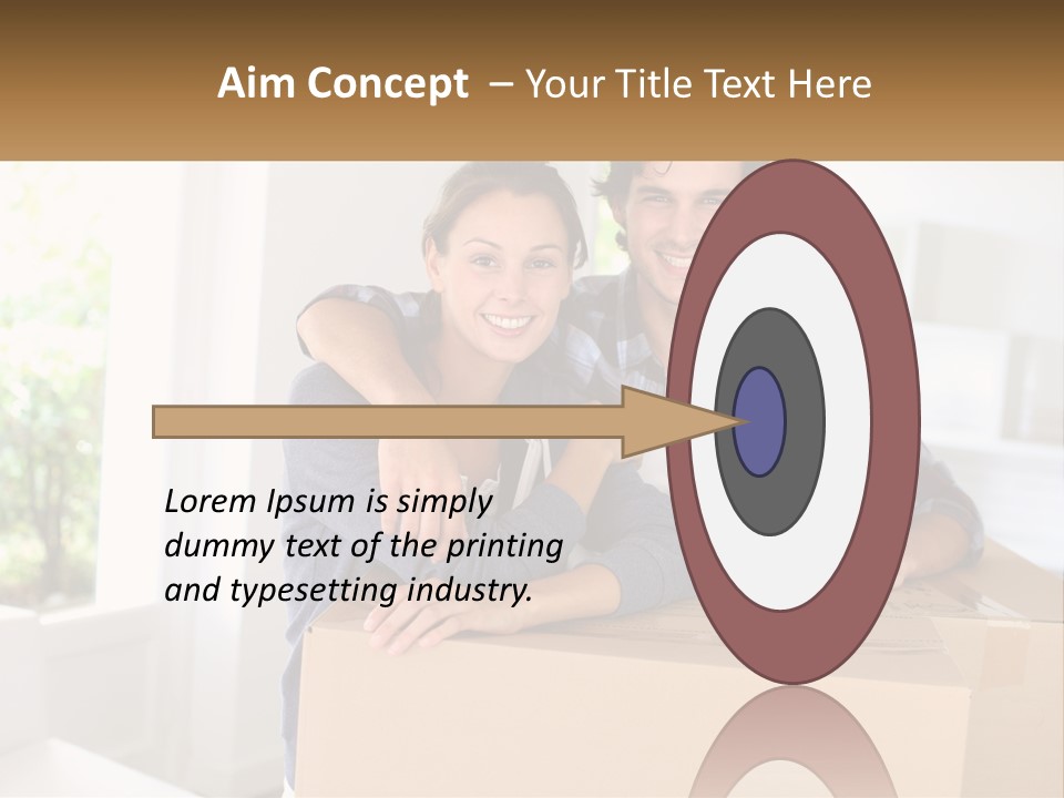 A Man And A Woman Sitting On Top Of A Box PowerPoint Template