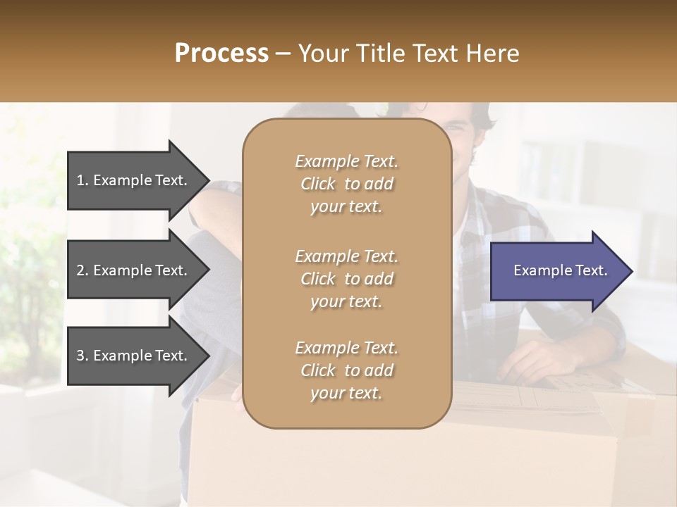 A Man And A Woman Sitting On Top Of A Box PowerPoint Template