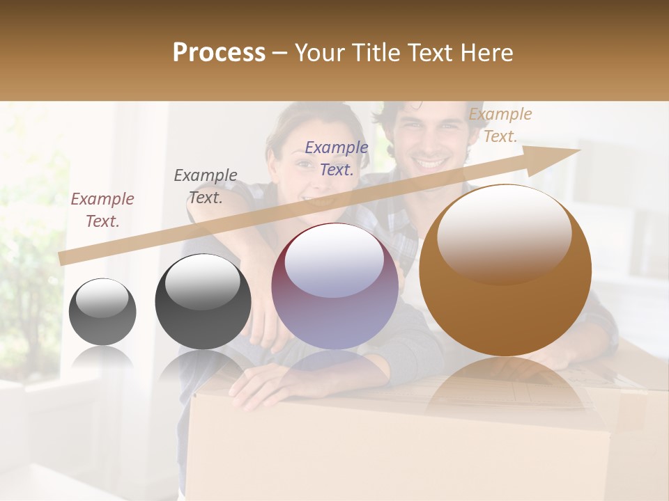 A Man And A Woman Sitting On Top Of A Box PowerPoint Template