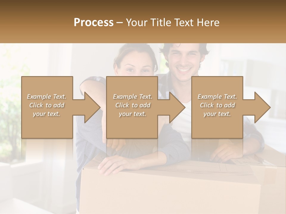 A Man And A Woman Sitting On Top Of A Box PowerPoint Template