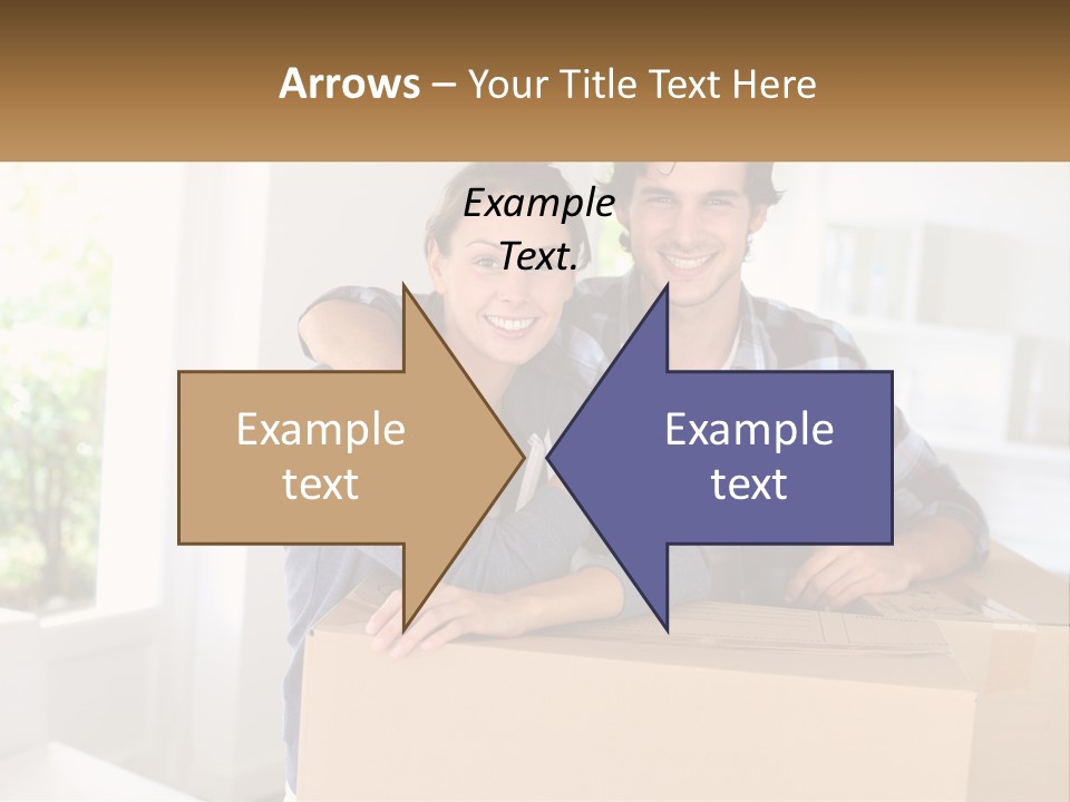 A Man And A Woman Sitting On Top Of A Box PowerPoint Template