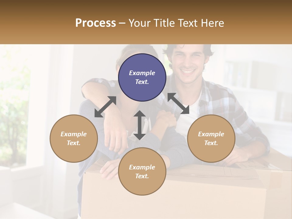 A Man And A Woman Sitting On Top Of A Box PowerPoint Template