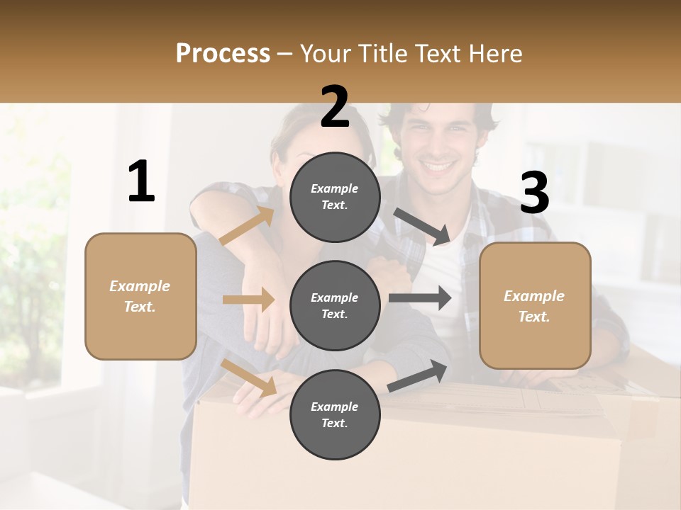 A Man And A Woman Sitting On Top Of A Box PowerPoint Template