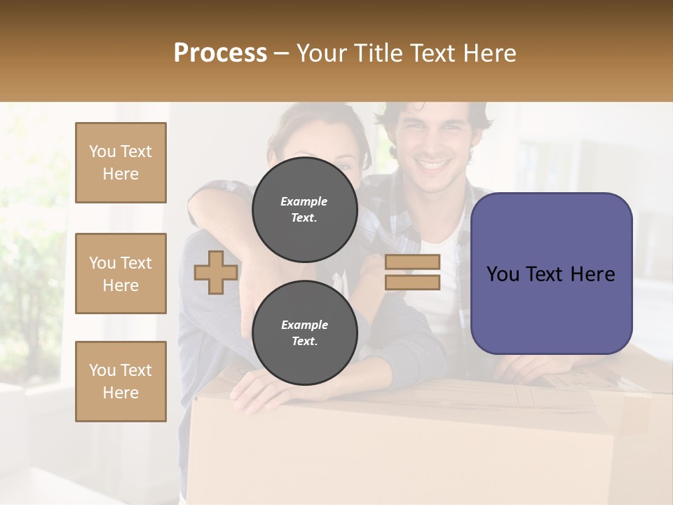 A Man And A Woman Sitting On Top Of A Box PowerPoint Template
