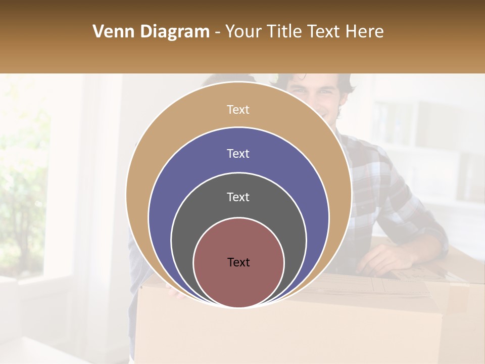 A Man And A Woman Sitting On Top Of A Box PowerPoint Template
