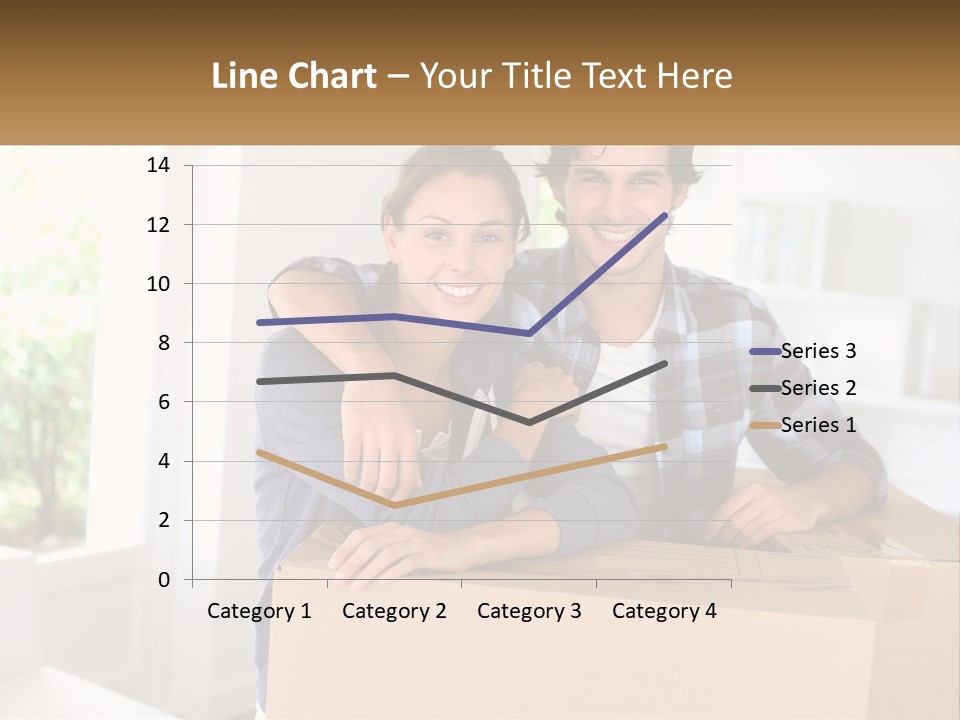A Man And A Woman Sitting On Top Of A Box PowerPoint Template