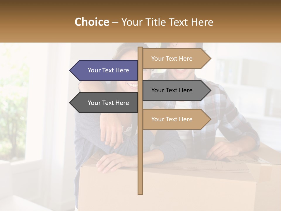 A Man And A Woman Sitting On Top Of A Box PowerPoint Template