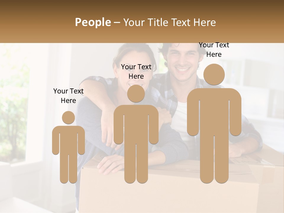 A Man And A Woman Sitting On Top Of A Box PowerPoint Template