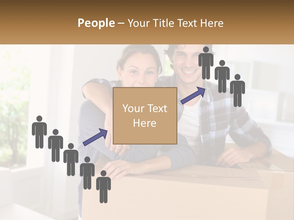A Man And A Woman Sitting On Top Of A Box PowerPoint Template