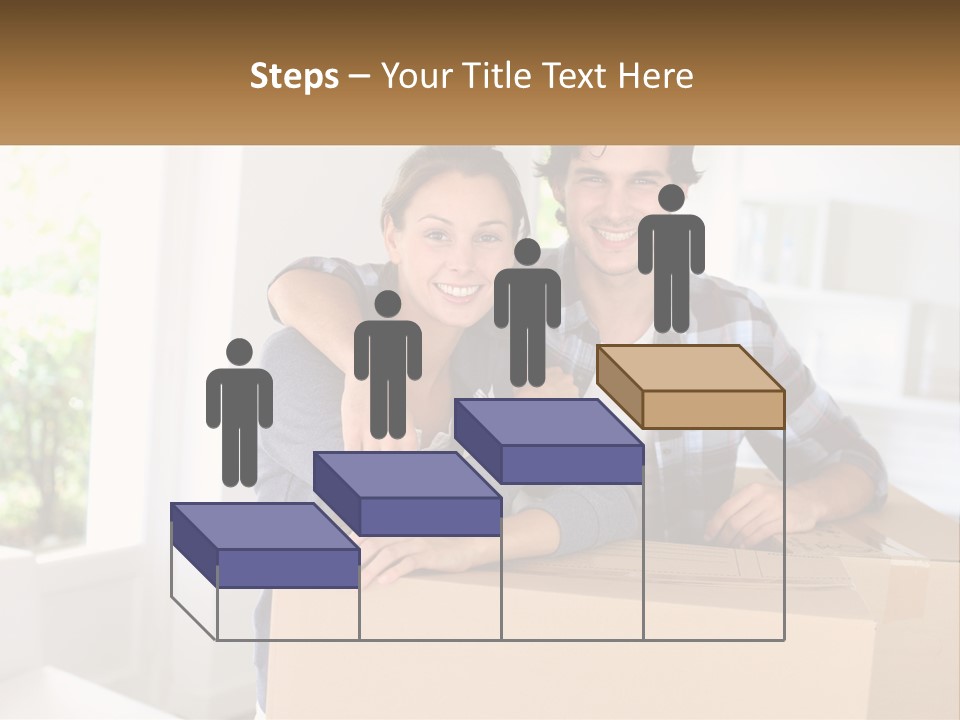 A Man And A Woman Sitting On Top Of A Box PowerPoint Template