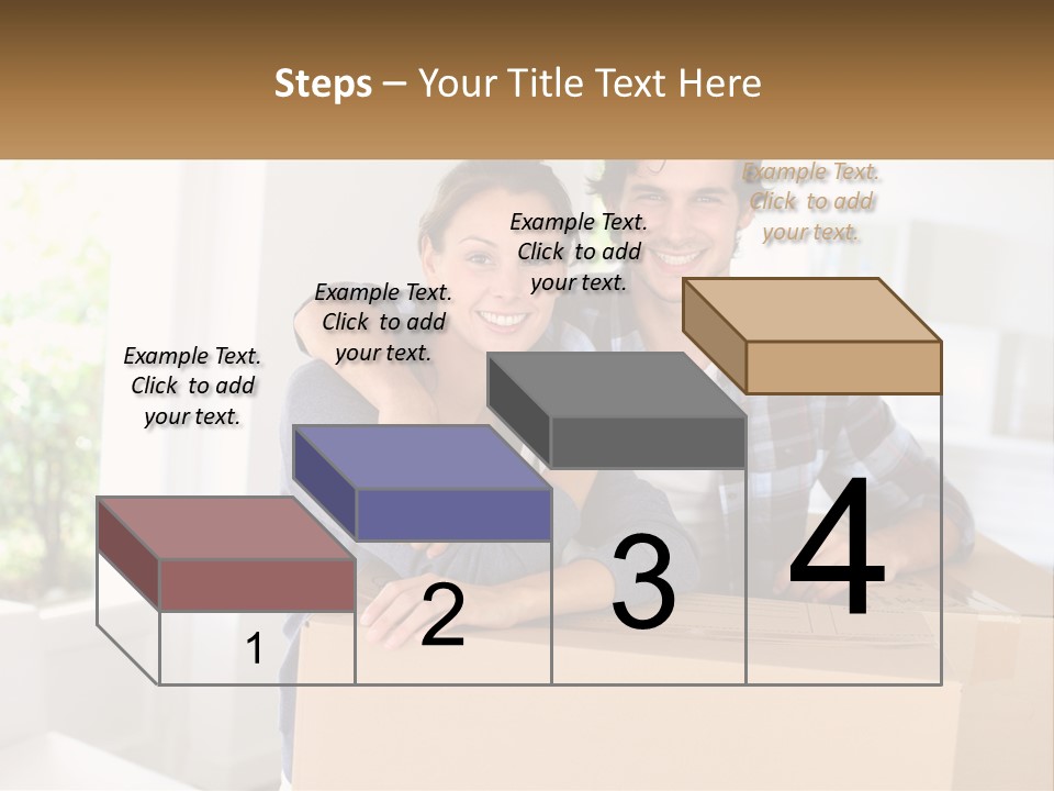 A Man And A Woman Sitting On Top Of A Box PowerPoint Template