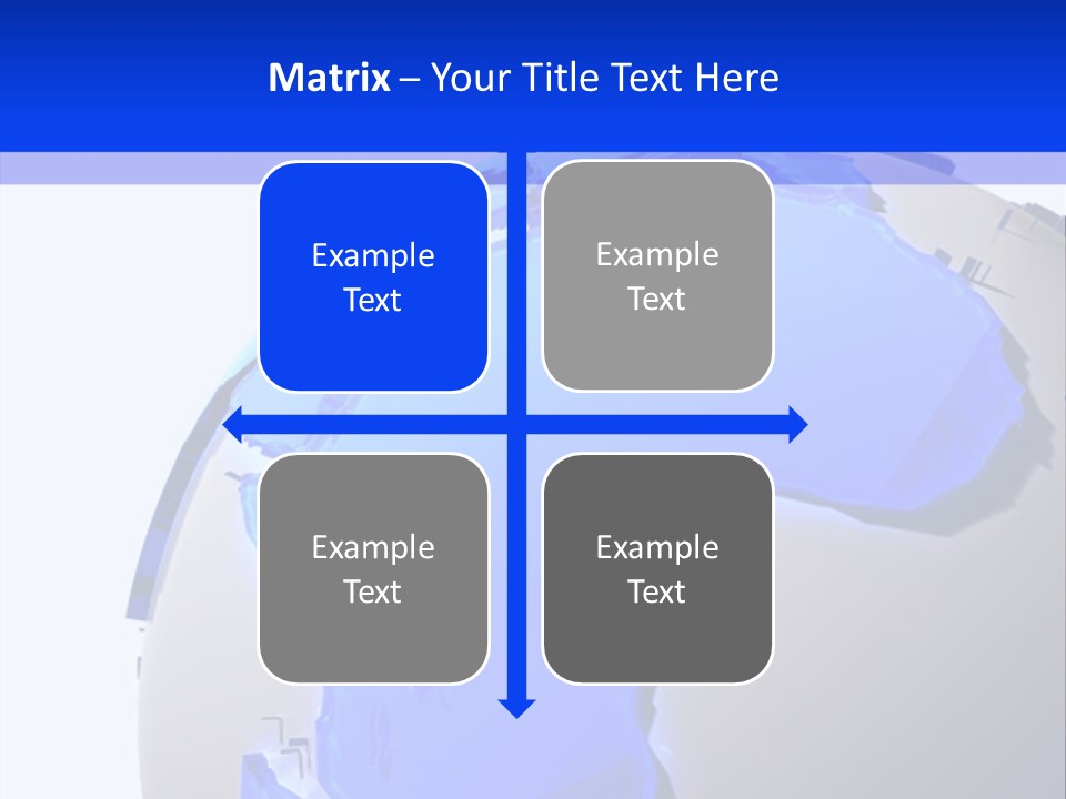 A Blue And White Globe On A White Background PowerPoint Template