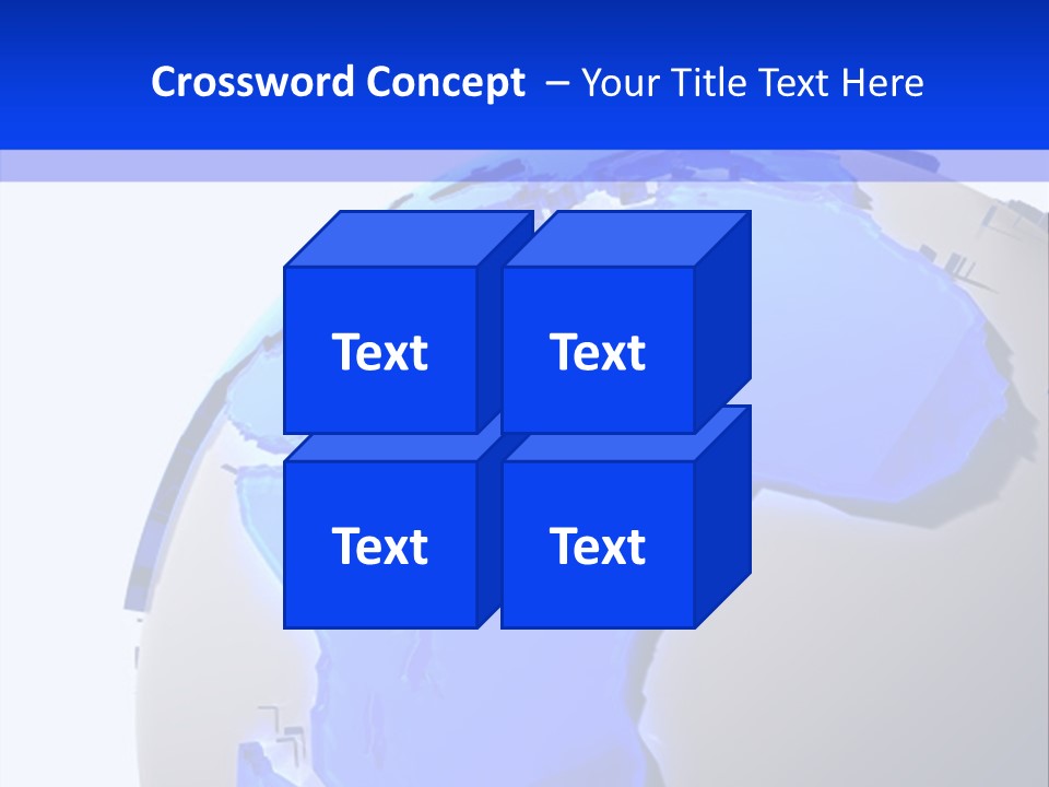 A Blue And White Globe On A White Background PowerPoint Template