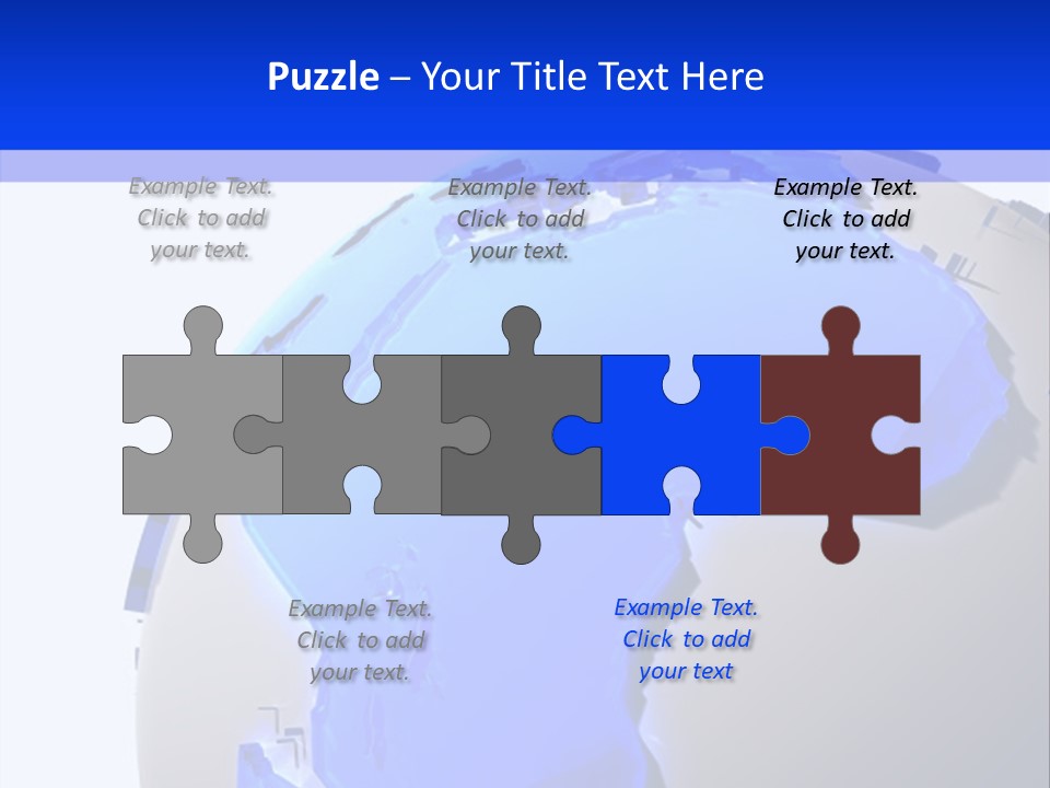 A Blue And White Globe On A White Background PowerPoint Template