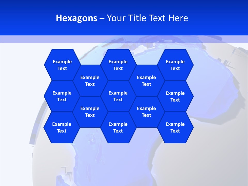 A Blue And White Globe On A White Background PowerPoint Template