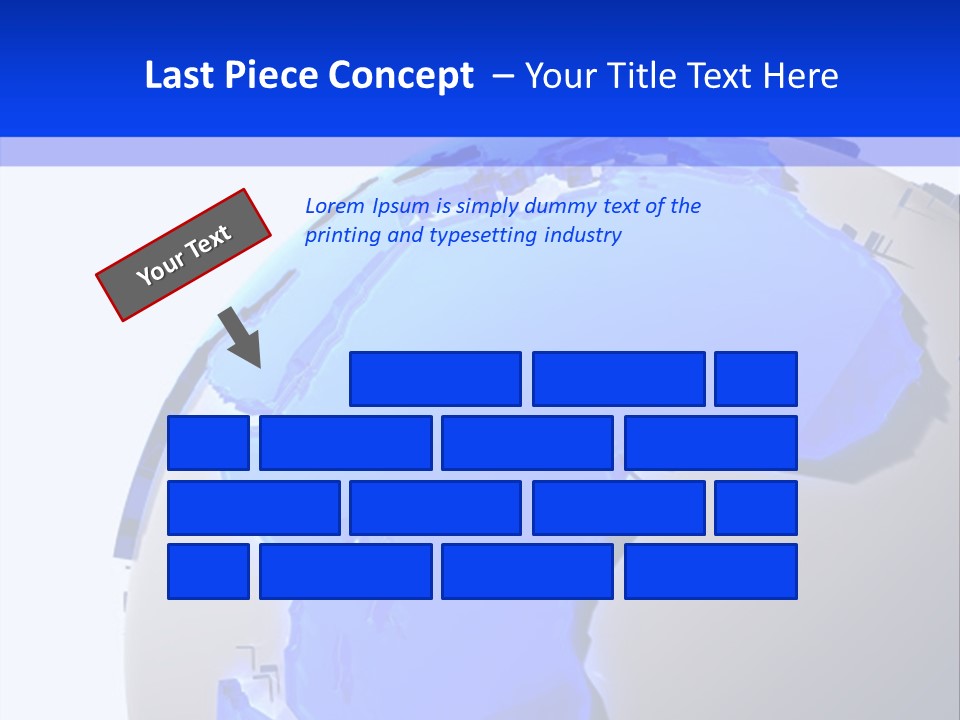 A Blue And White Globe On A White Background PowerPoint Template