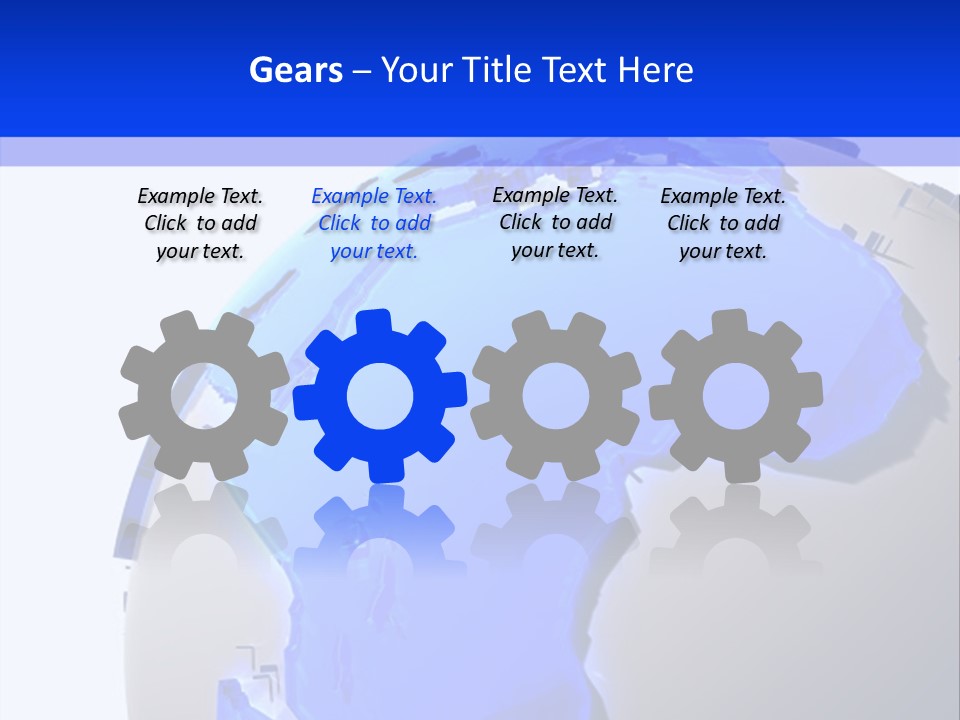 A Blue And White Globe On A White Background PowerPoint Template