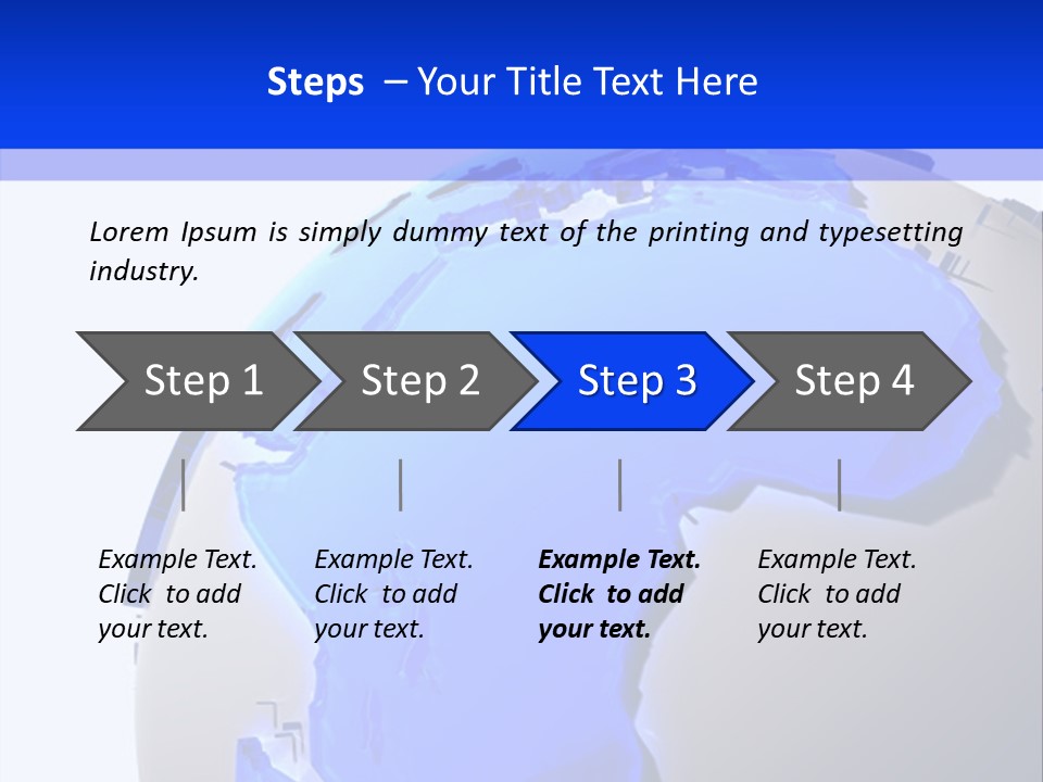 A Blue And White Globe On A White Background PowerPoint Template