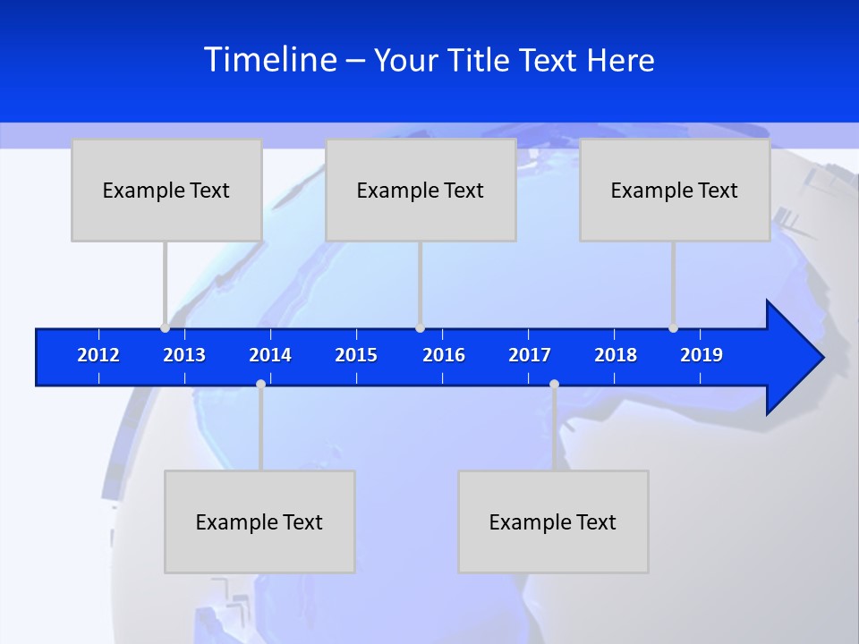 A Blue And White Globe On A White Background PowerPoint Template