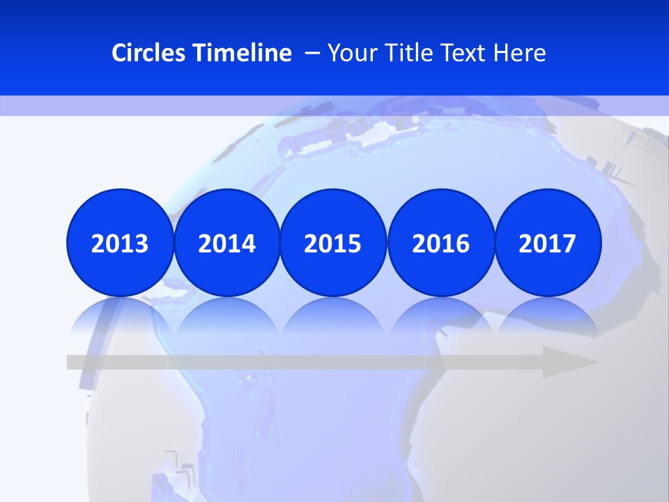 A Blue And White Globe On A White Background PowerPoint Template