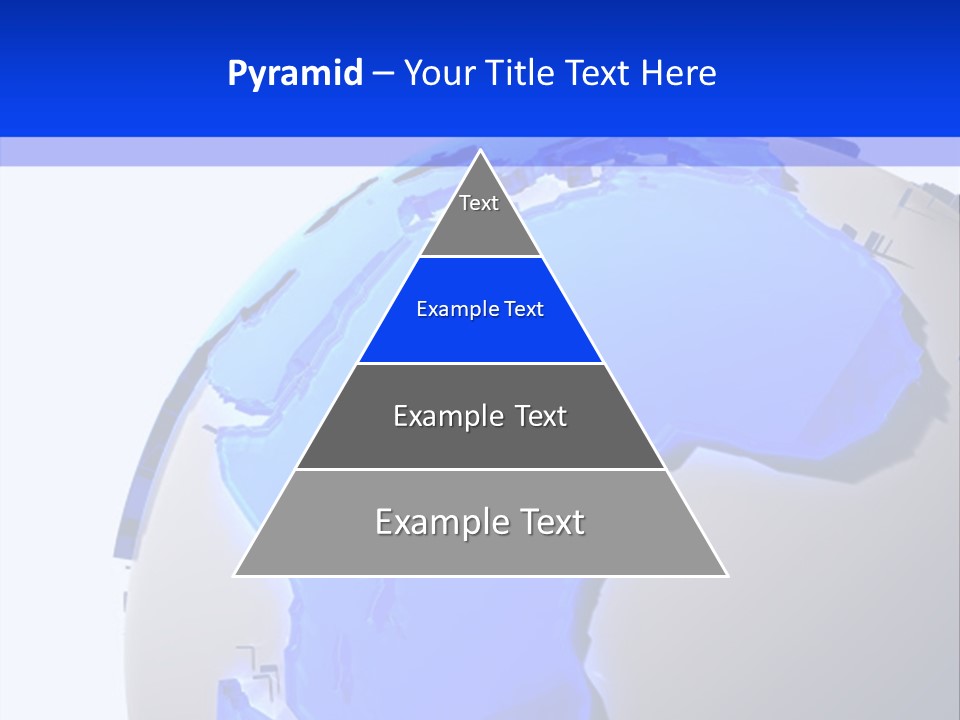 A Blue And White Globe On A White Background PowerPoint Template