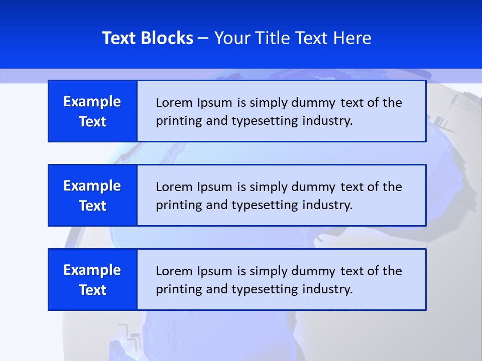 A Blue And White Globe On A White Background PowerPoint Template