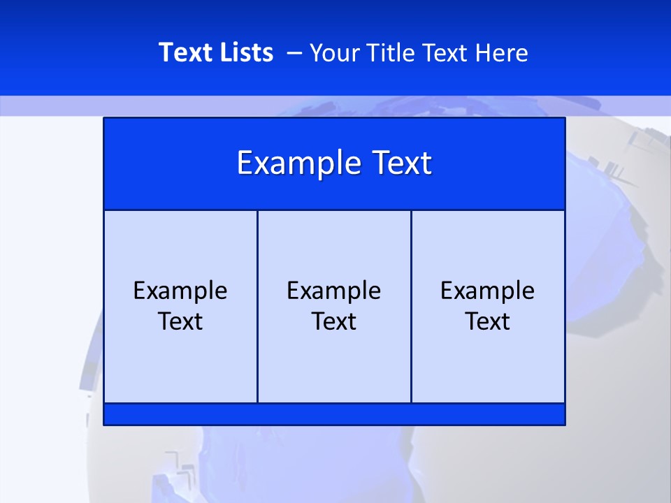 A Blue And White Globe On A White Background PowerPoint Template
