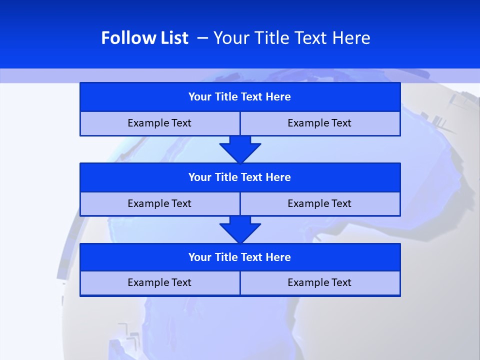 A Blue And White Globe On A White Background PowerPoint Template