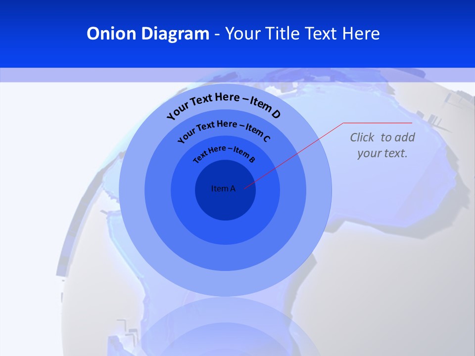 A Blue And White Globe On A White Background PowerPoint Template