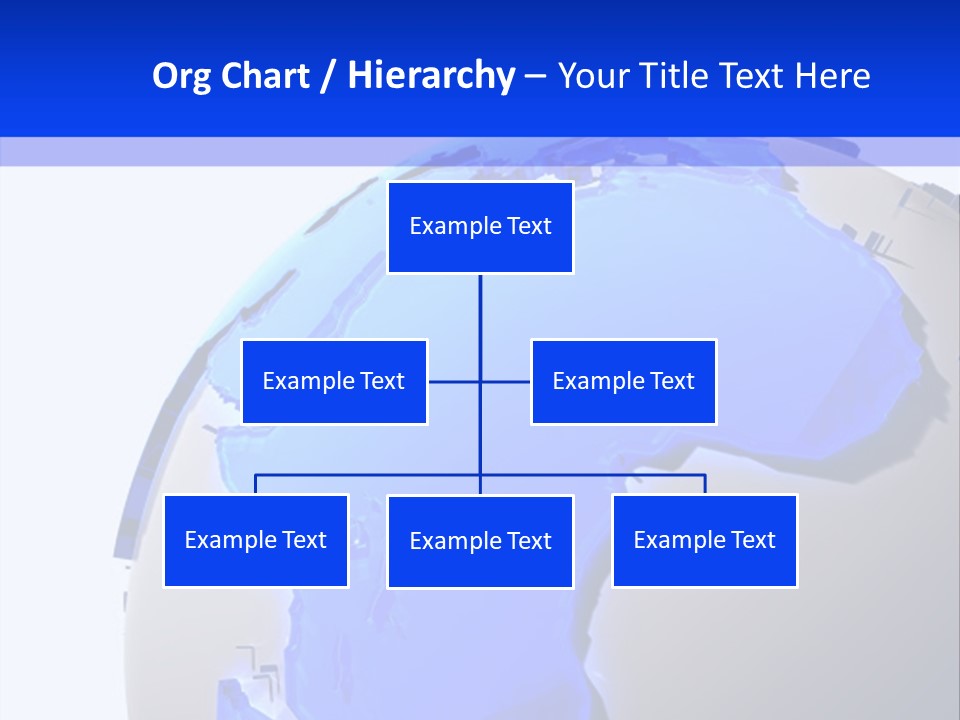 A Blue And White Globe On A White Background PowerPoint Template