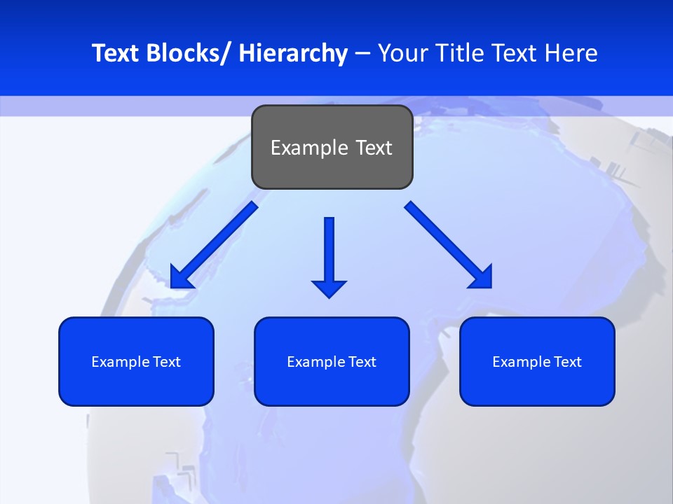 A Blue And White Globe On A White Background PowerPoint Template