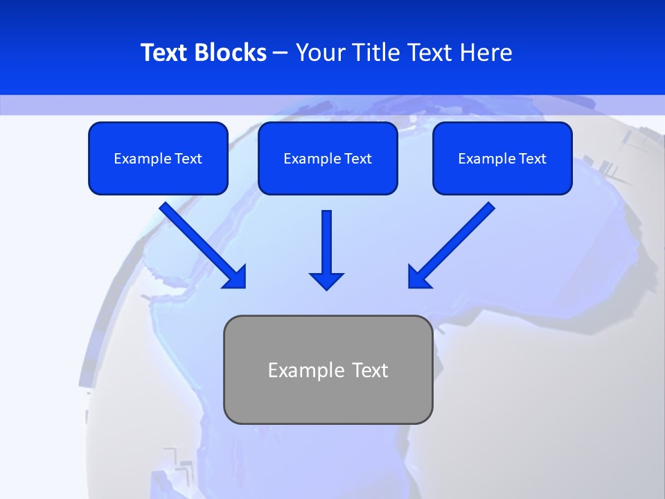 A Blue And White Globe On A White Background PowerPoint Template