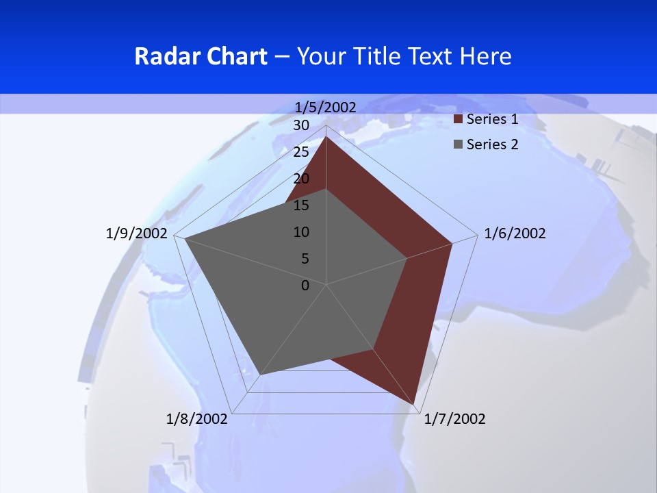 A Blue And White Globe On A White Background PowerPoint Template