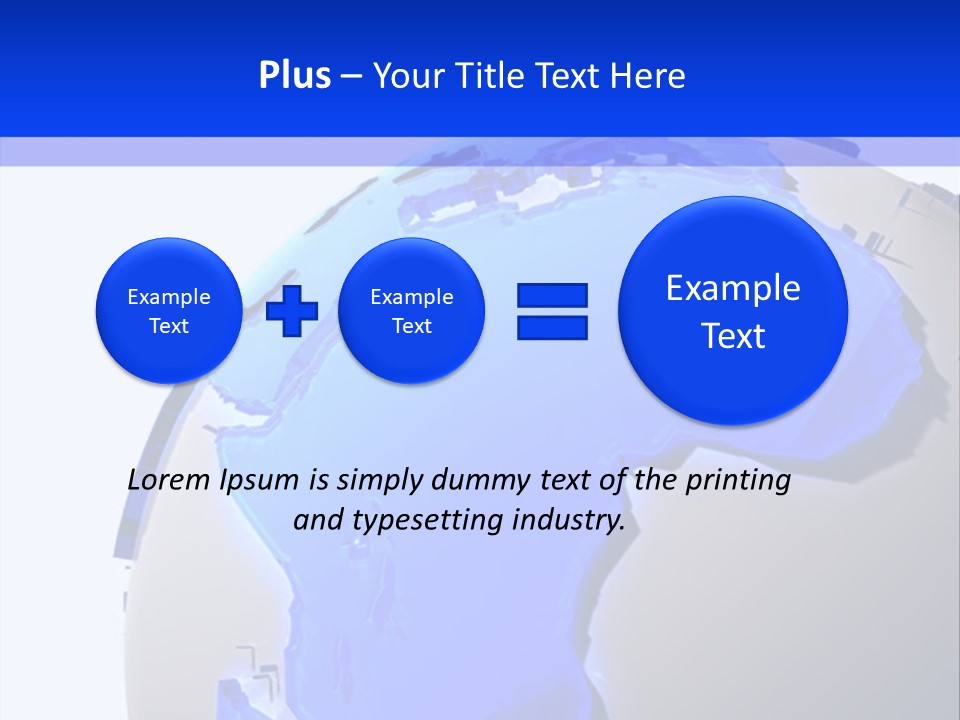 A Blue And White Globe On A White Background PowerPoint Template