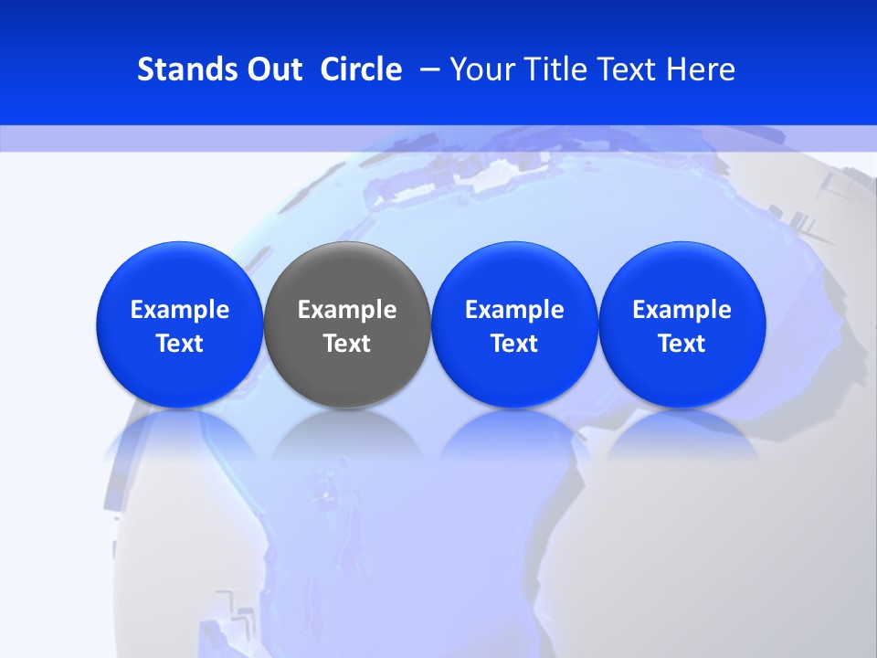 A Blue And White Globe On A White Background PowerPoint Template