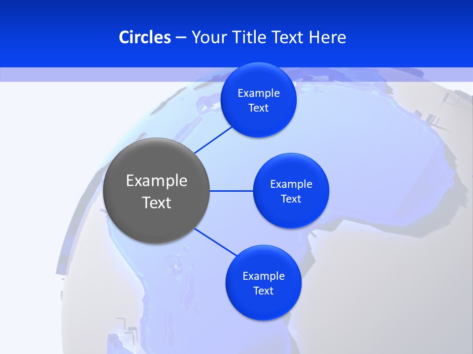 A Blue And White Globe On A White Background PowerPoint Template
