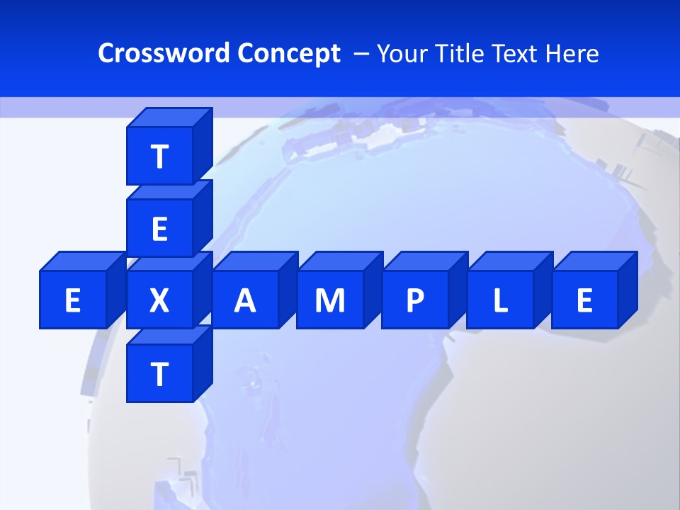 A Blue And White Globe On A White Background PowerPoint Template