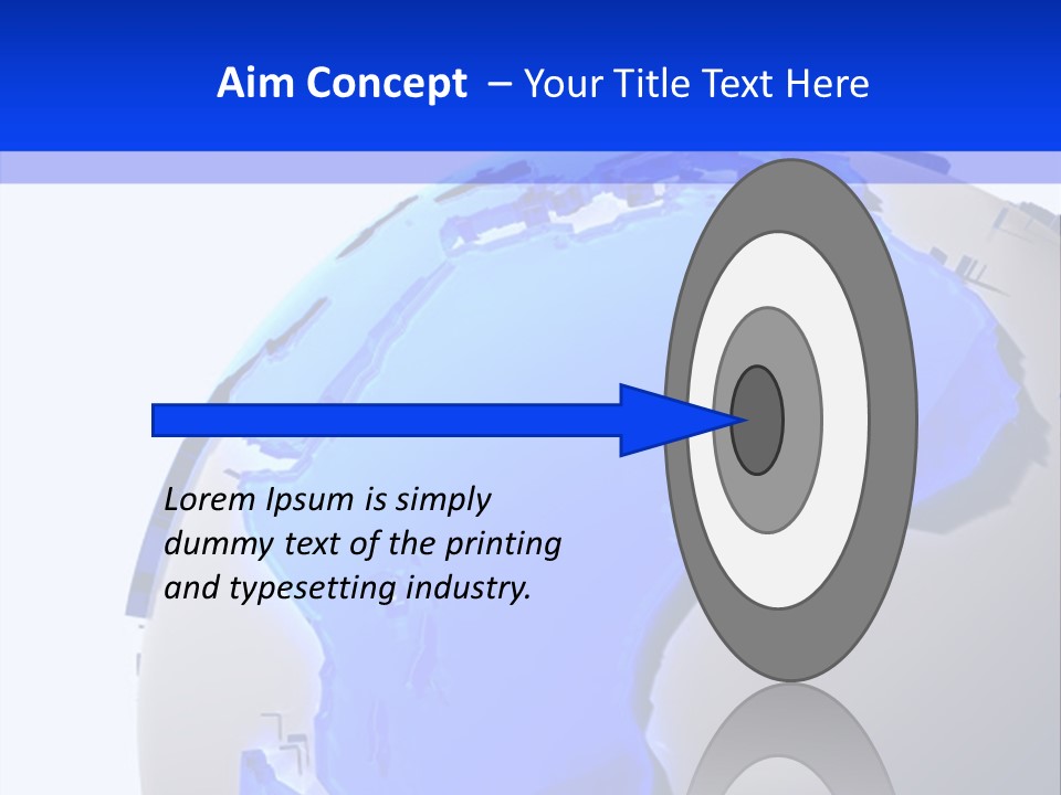 A Blue And White Globe On A White Background PowerPoint Template