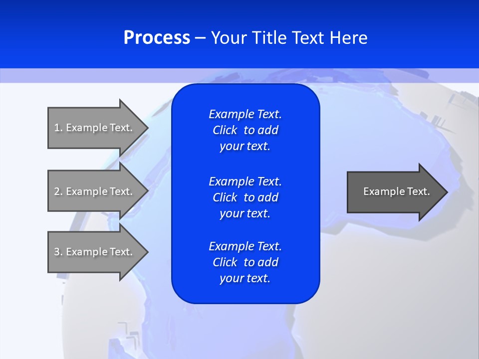 A Blue And White Globe On A White Background PowerPoint Template