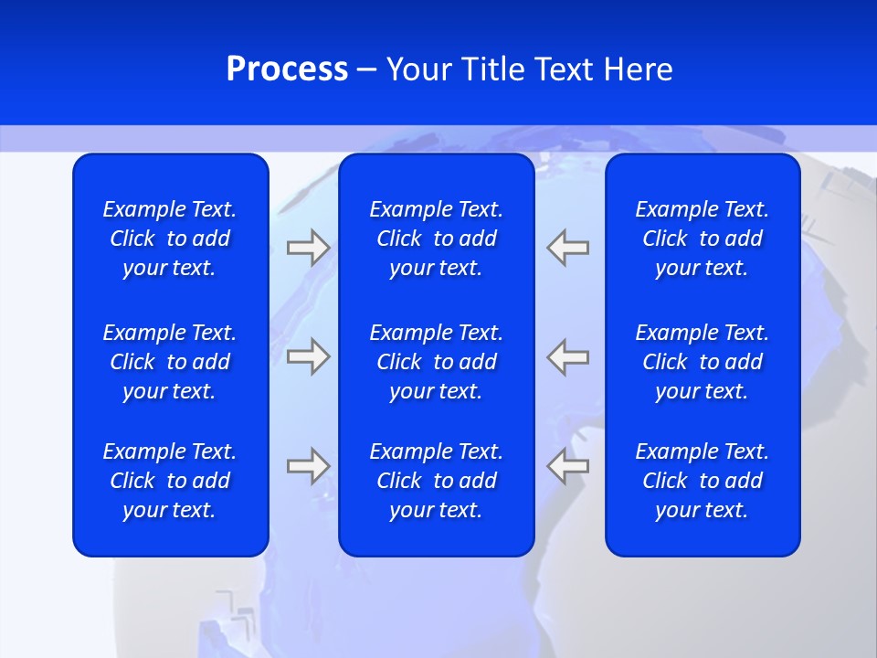 A Blue And White Globe On A White Background PowerPoint Template