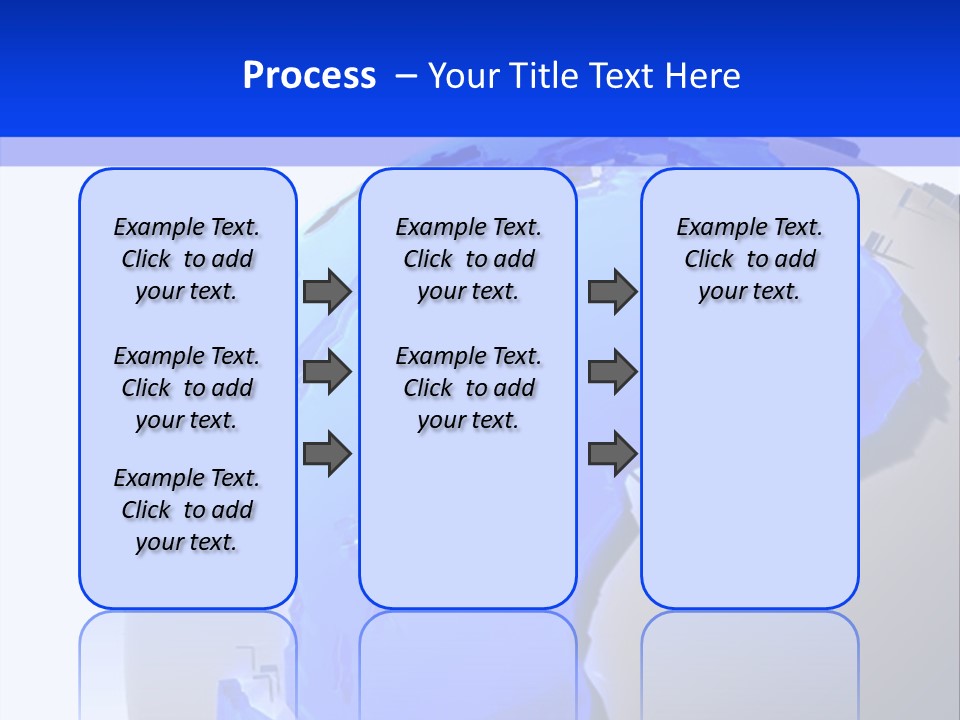 A Blue And White Globe On A White Background PowerPoint Template