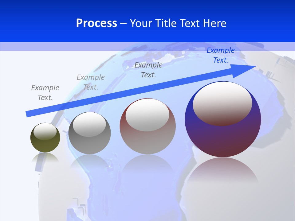 A Blue And White Globe On A White Background PowerPoint Template