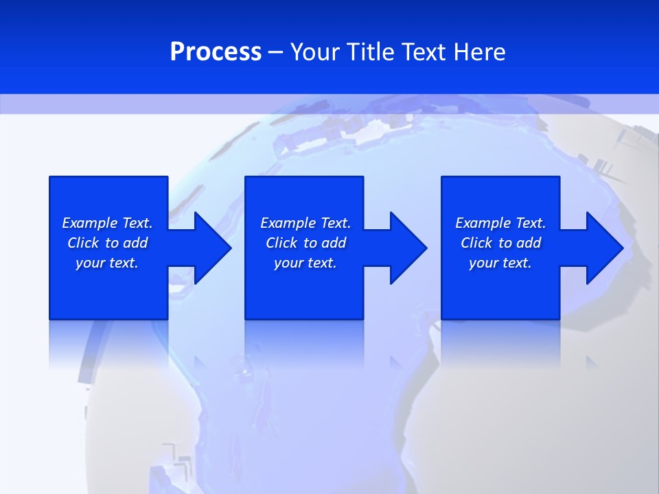 A Blue And White Globe On A White Background PowerPoint Template