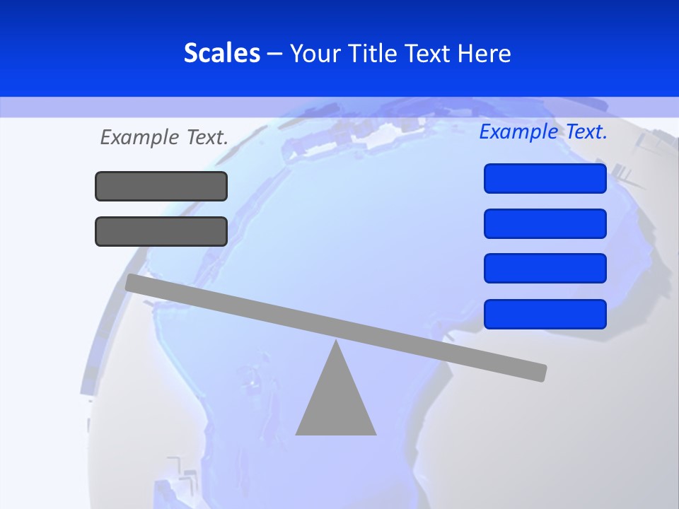 A Blue And White Globe On A White Background PowerPoint Template