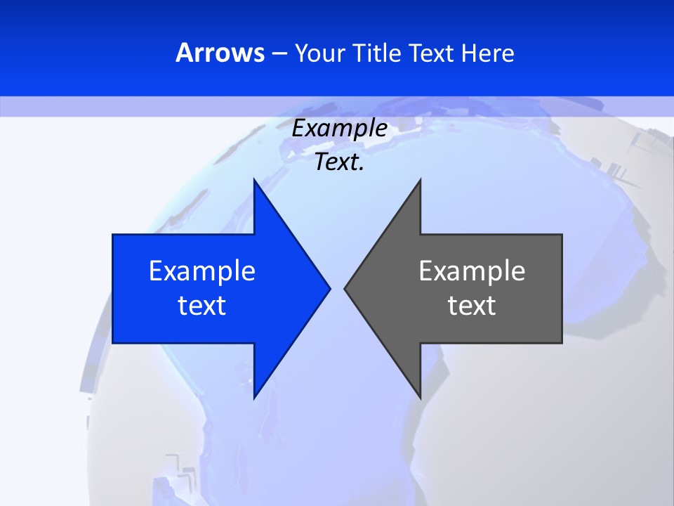 A Blue And White Globe On A White Background PowerPoint Template