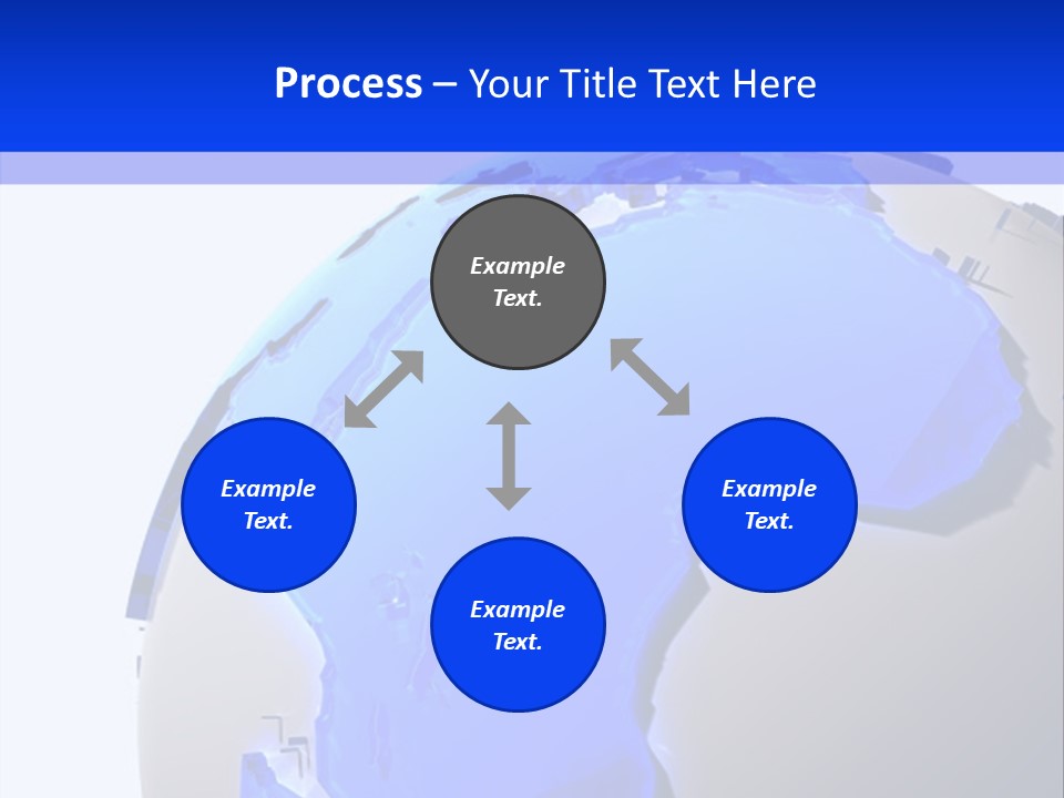 A Blue And White Globe On A White Background PowerPoint Template