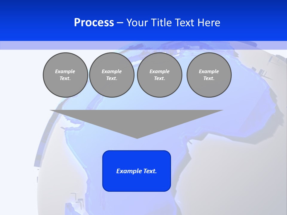 A Blue And White Globe On A White Background PowerPoint Template