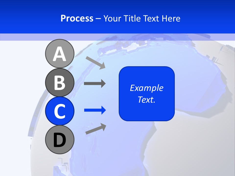 A Blue And White Globe On A White Background PowerPoint Template