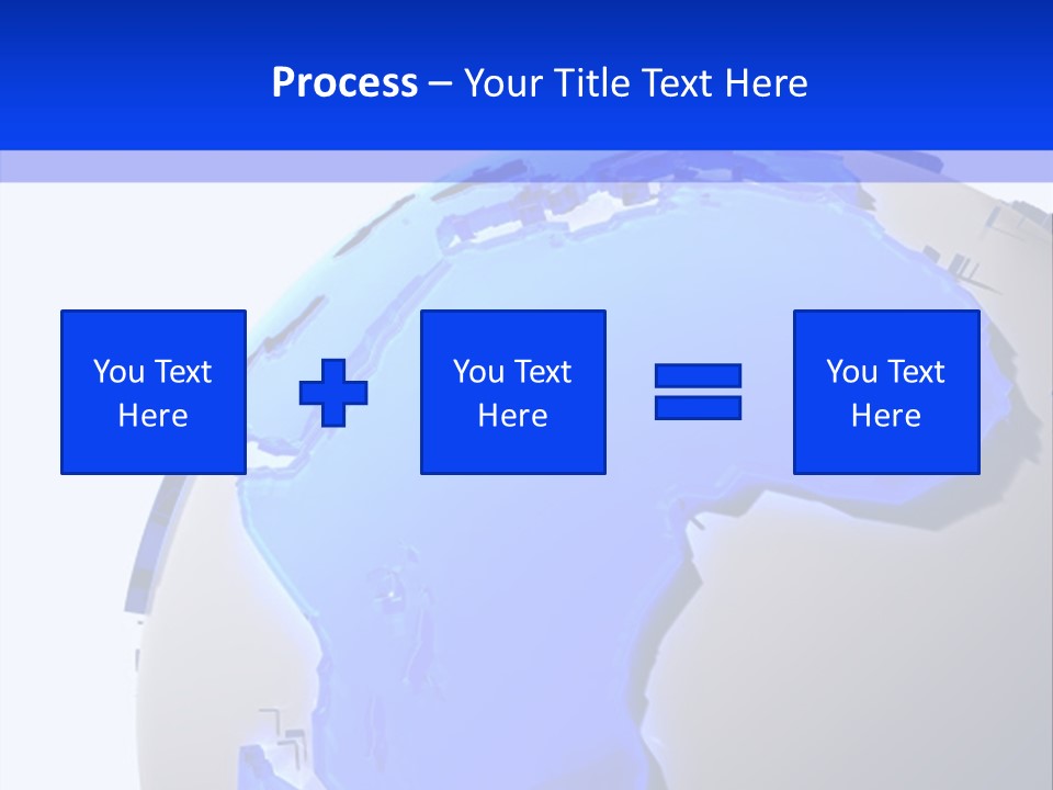 A Blue And White Globe On A White Background PowerPoint Template