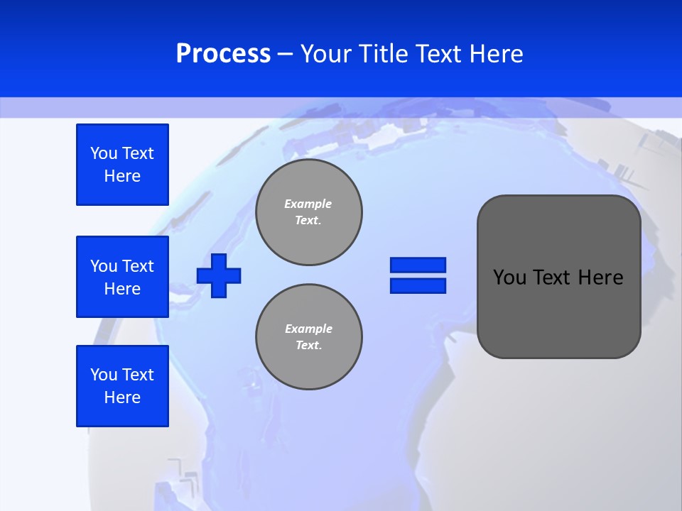 A Blue And White Globe On A White Background PowerPoint Template
